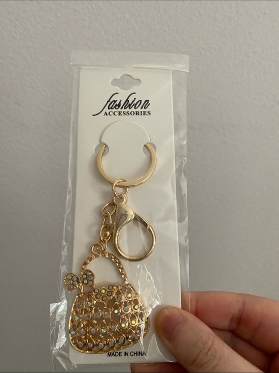 Accessories - Gold Crystal Purse Keychain